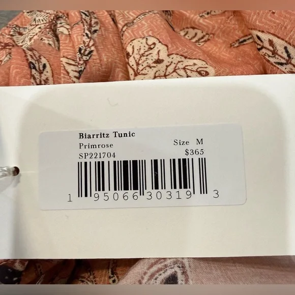 Ulla Johnson Women’s Biarrizt Tunic Floral Peach Mini dress Size M. - Picture 11 of 11